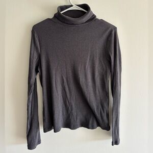 Old Navy Dark Gray Ribbed Long Sleeve Turtle Neck - Size: Large